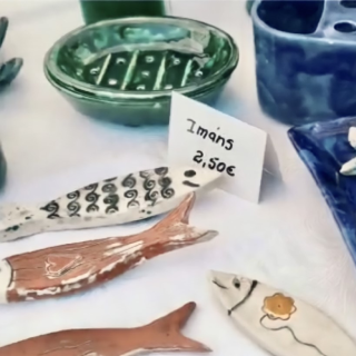 Imagem da Trabalhos realizados pelos utentes partilhados na �Festa da Sardinha�